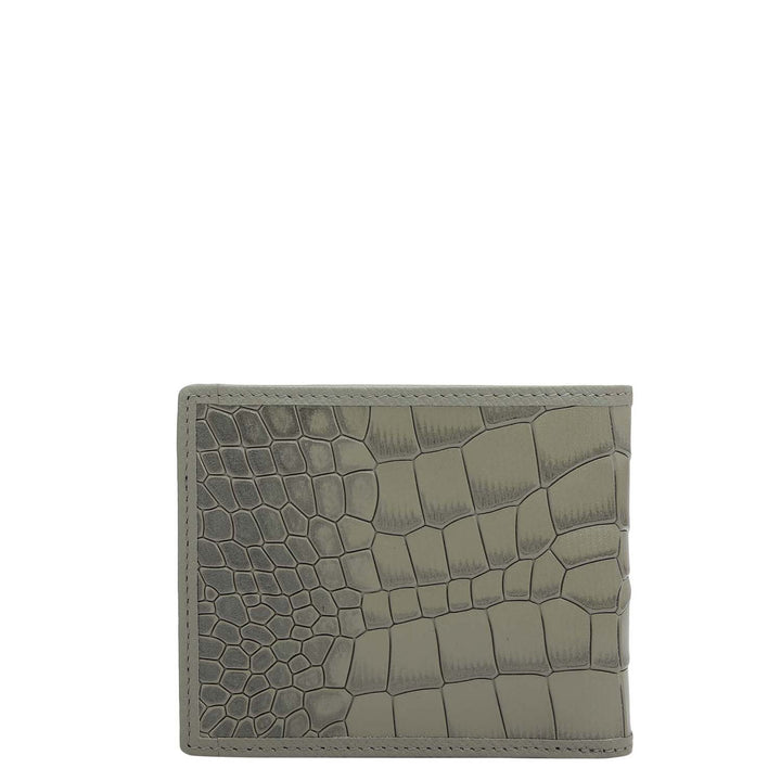 Stone Grey Bifold Leather Mens Wallet
