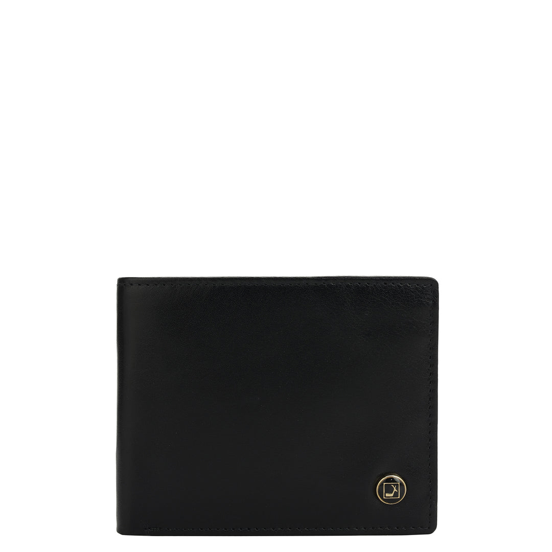 Plain Leather Mens Wallet - Black