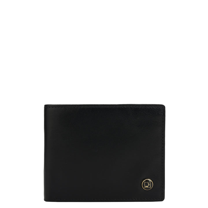 Plain Leather Mens Wallet - Black