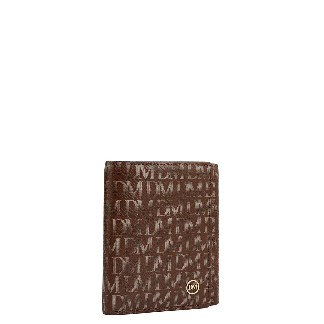 Date Trifold Leather Mens Wallet