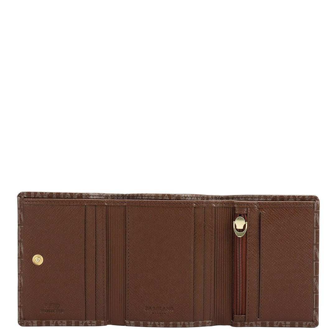 Date Trifold Leather Mens Wallet