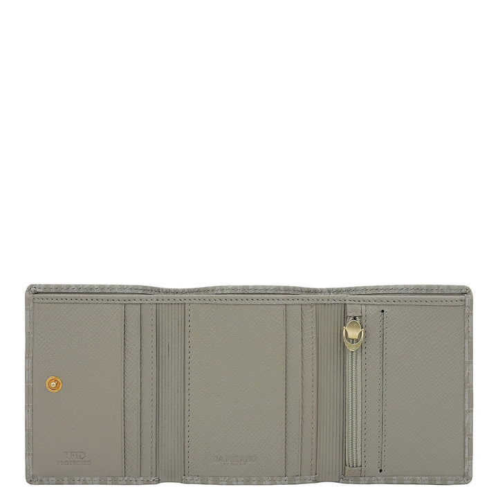 Stone Grey Bifold Leather Mens Wallet