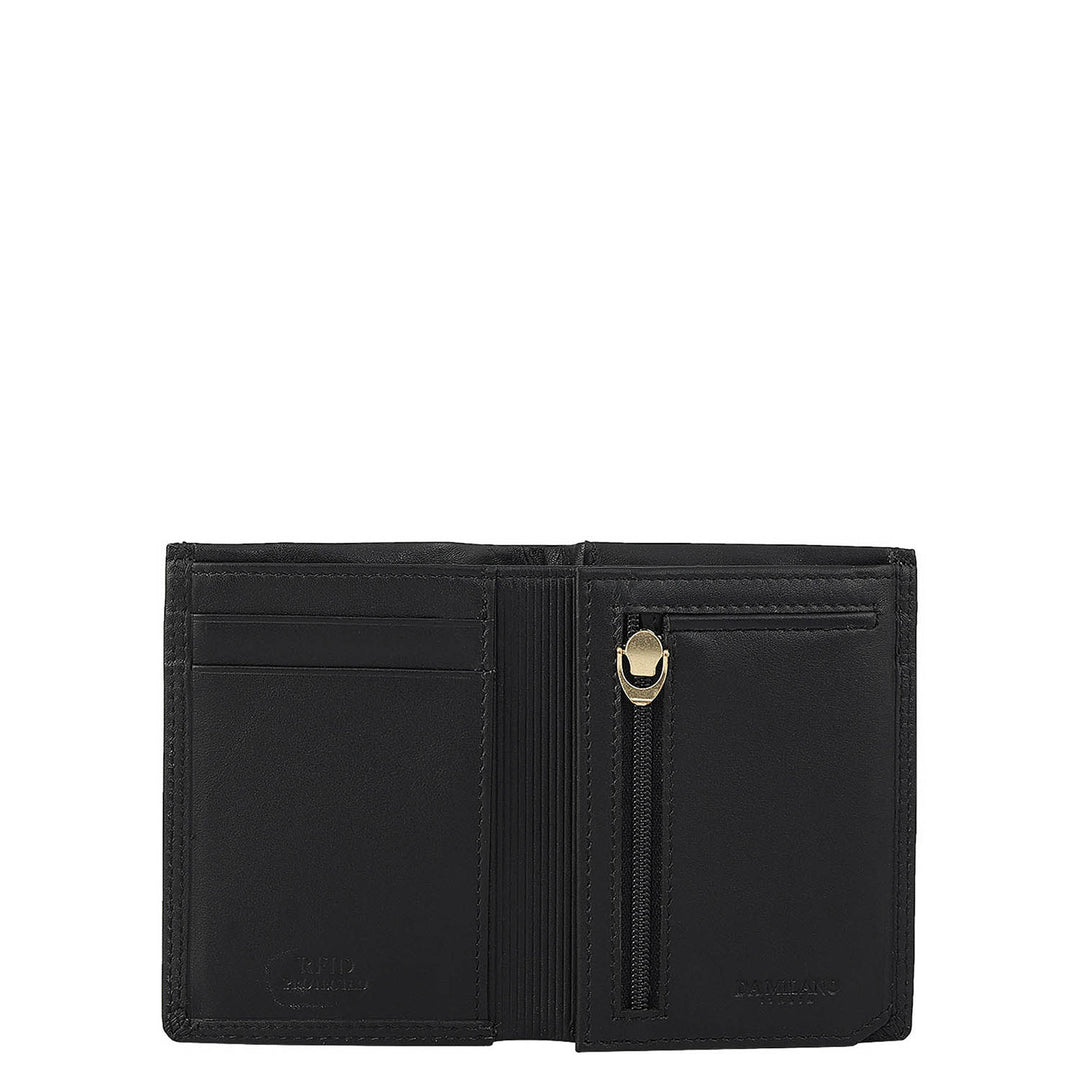 Black Bifold Leather Mens Wallet