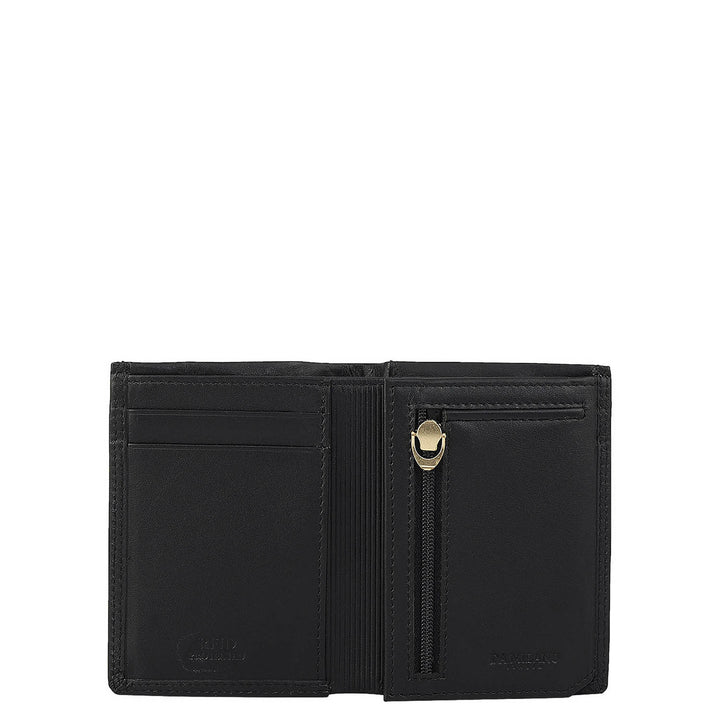 Black Bifold Leather Mens Wallet