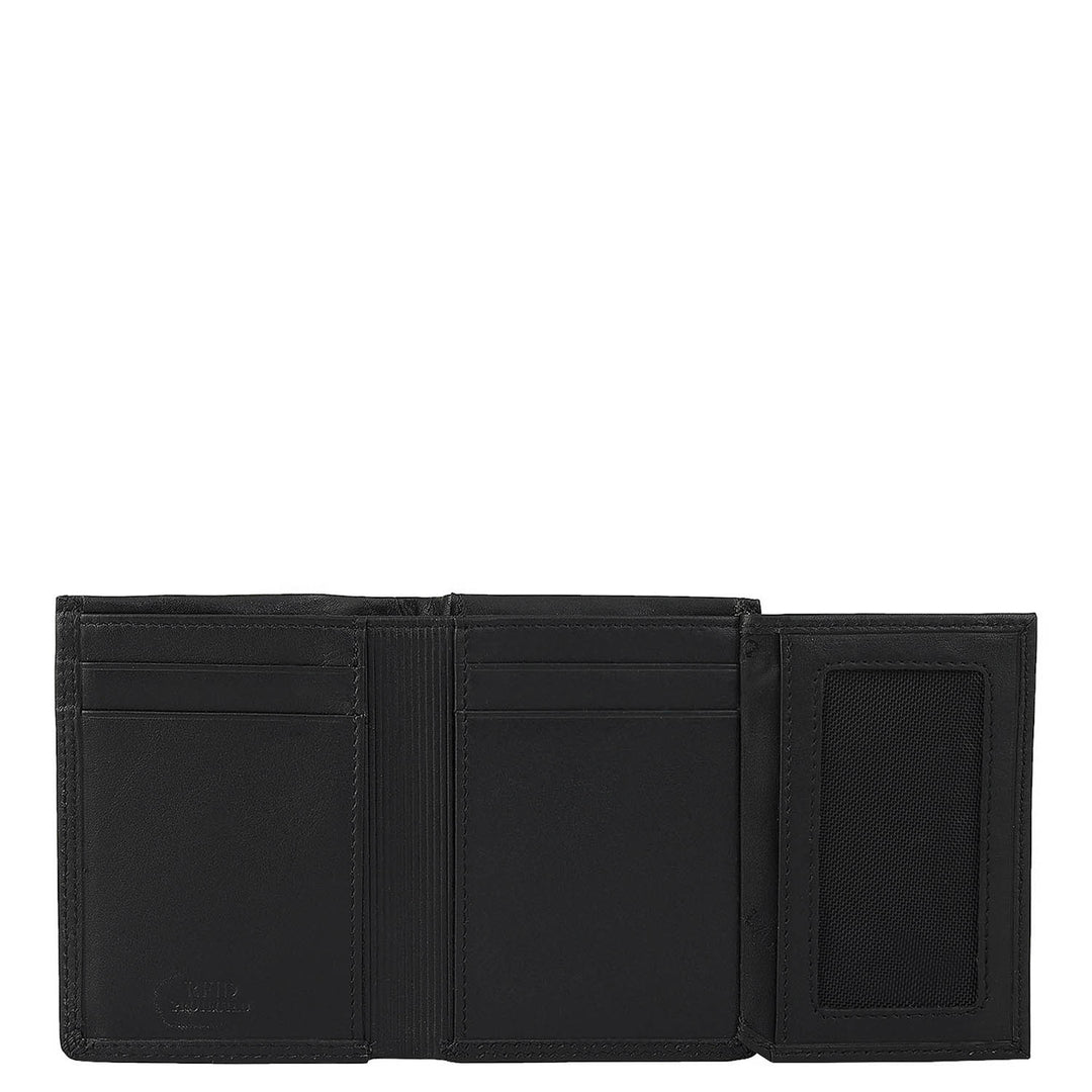 Black Bifold Leather Mens Wallet