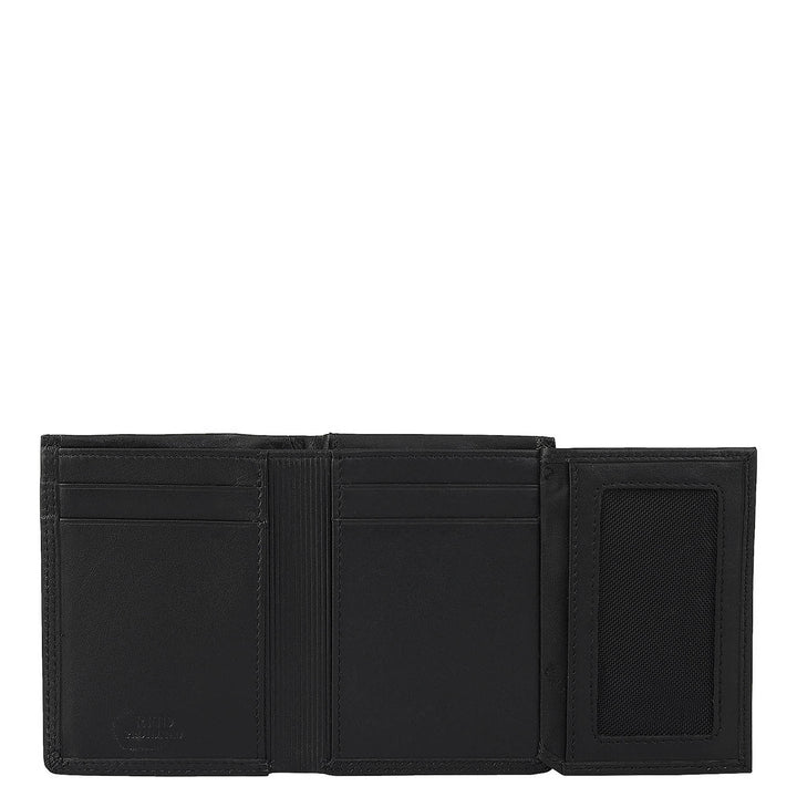 Black Bifold Leather Mens Wallet
