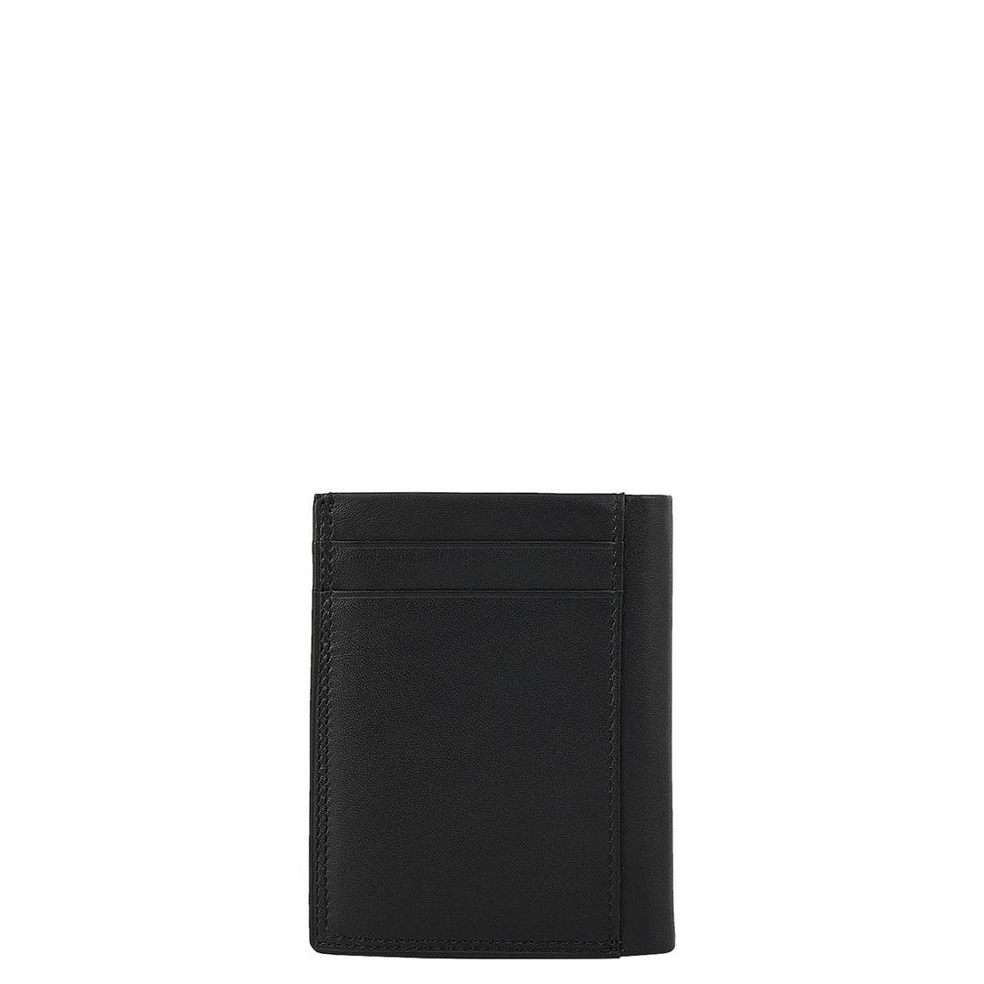 Black Bifold Leather Mens Wallet