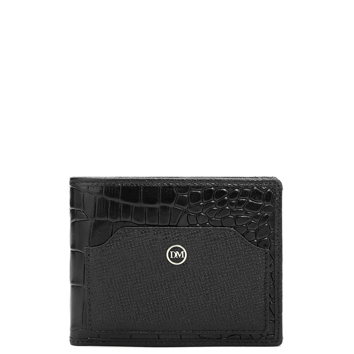 Black Bifold Leather Mens Wallet