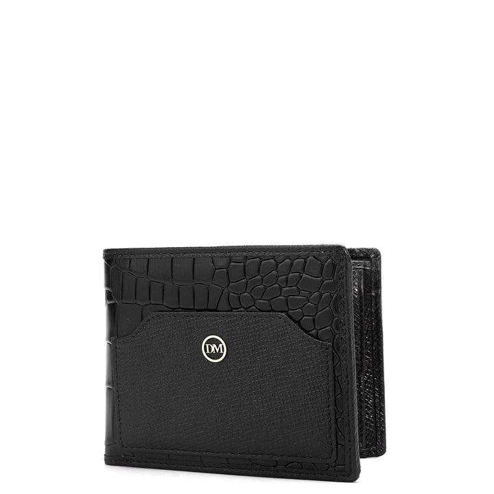 Black Bifold Leather Mens Wallet