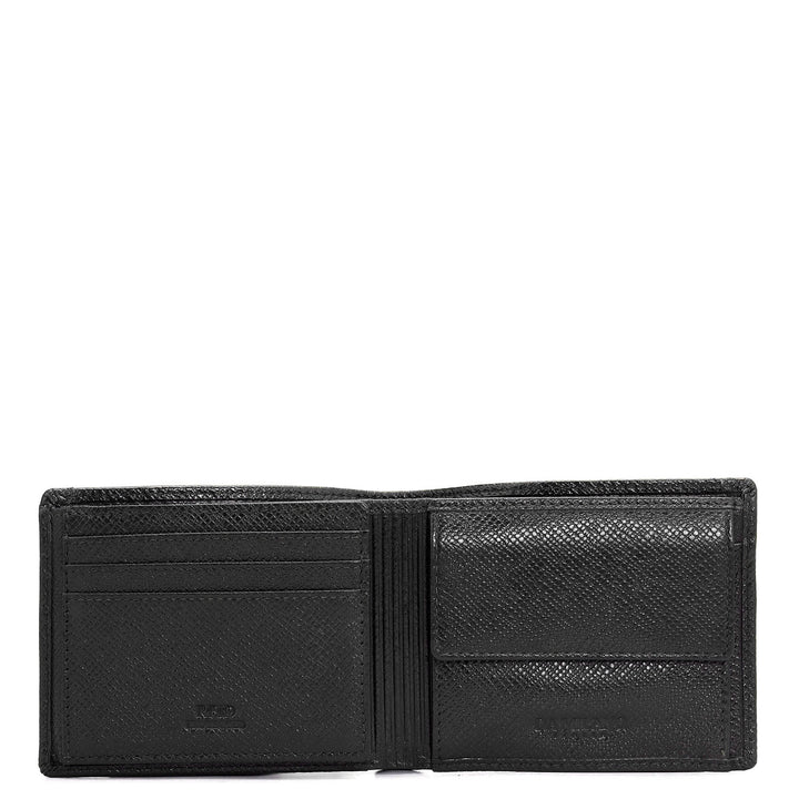 Black Bifold Leather Mens Wallet