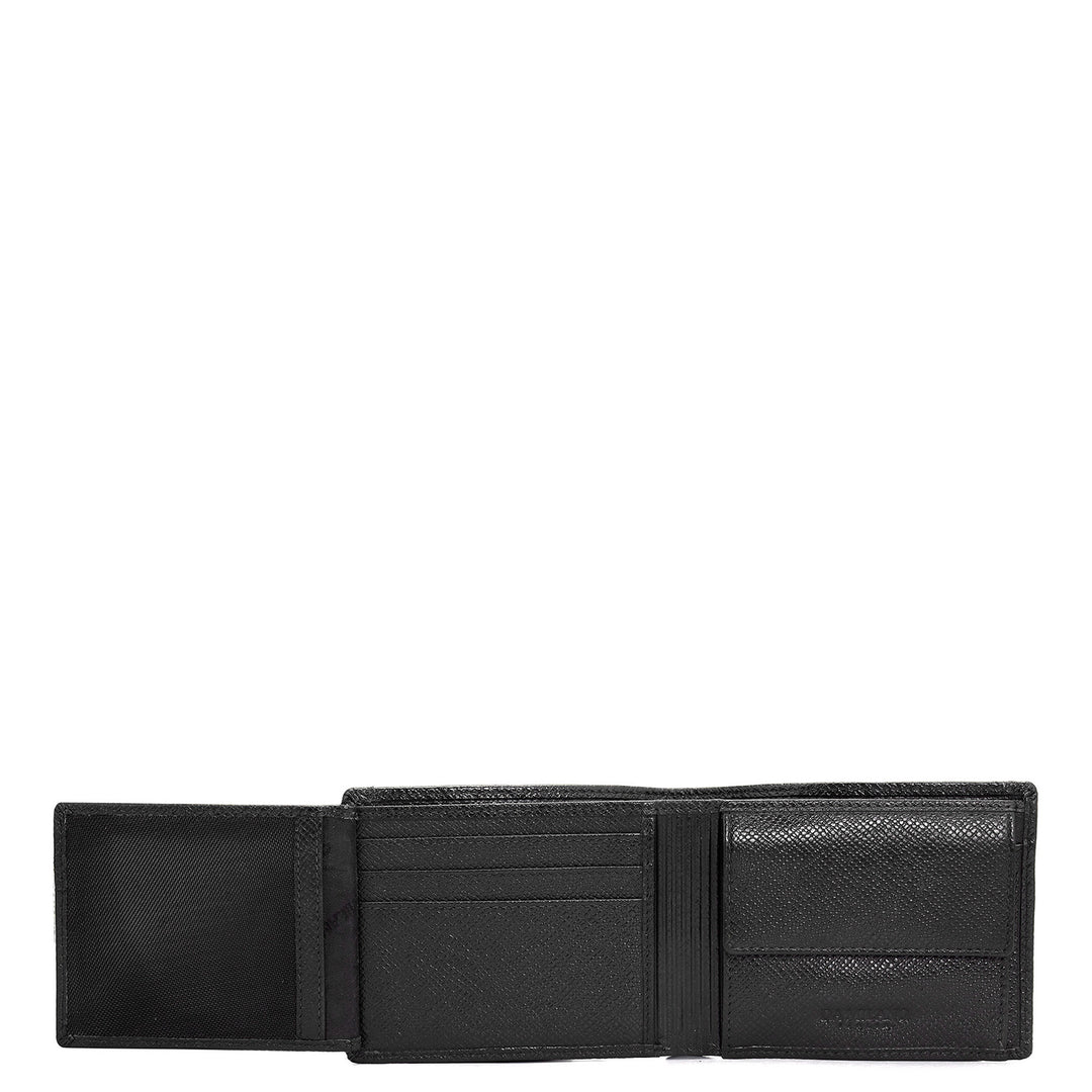 Black Bifold Leather Mens Wallet