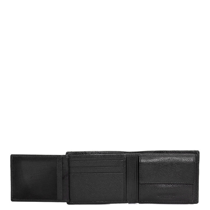 Black Bifold Leather Mens Wallet