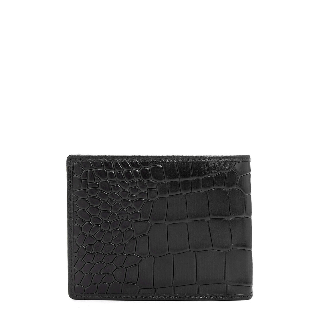 Black Bifold Leather Mens Wallet