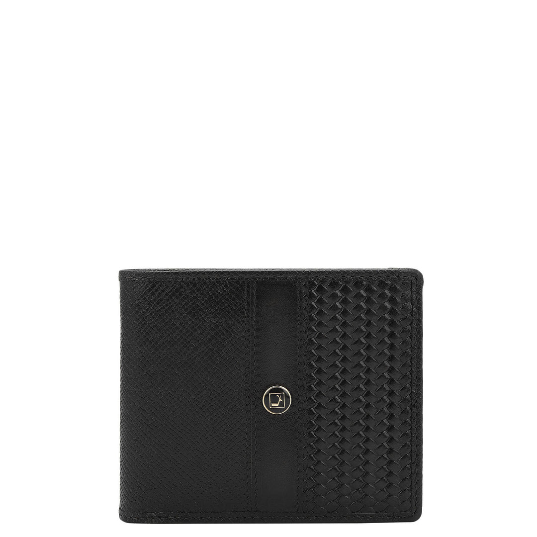 Black Bifold Leather Mens Wallet