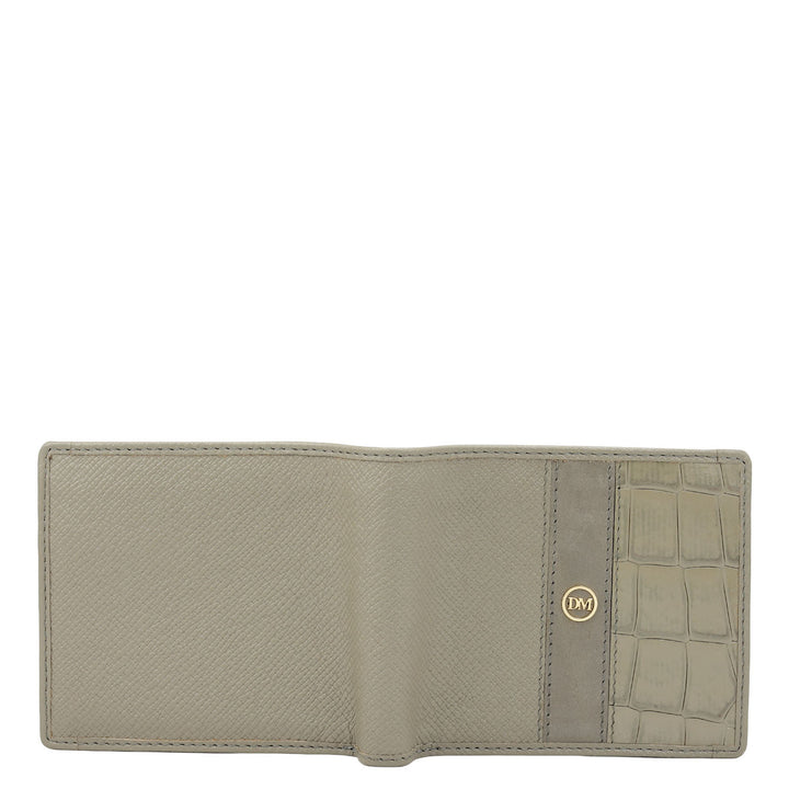 Stone Grey Bifold Leather Mens Wallet