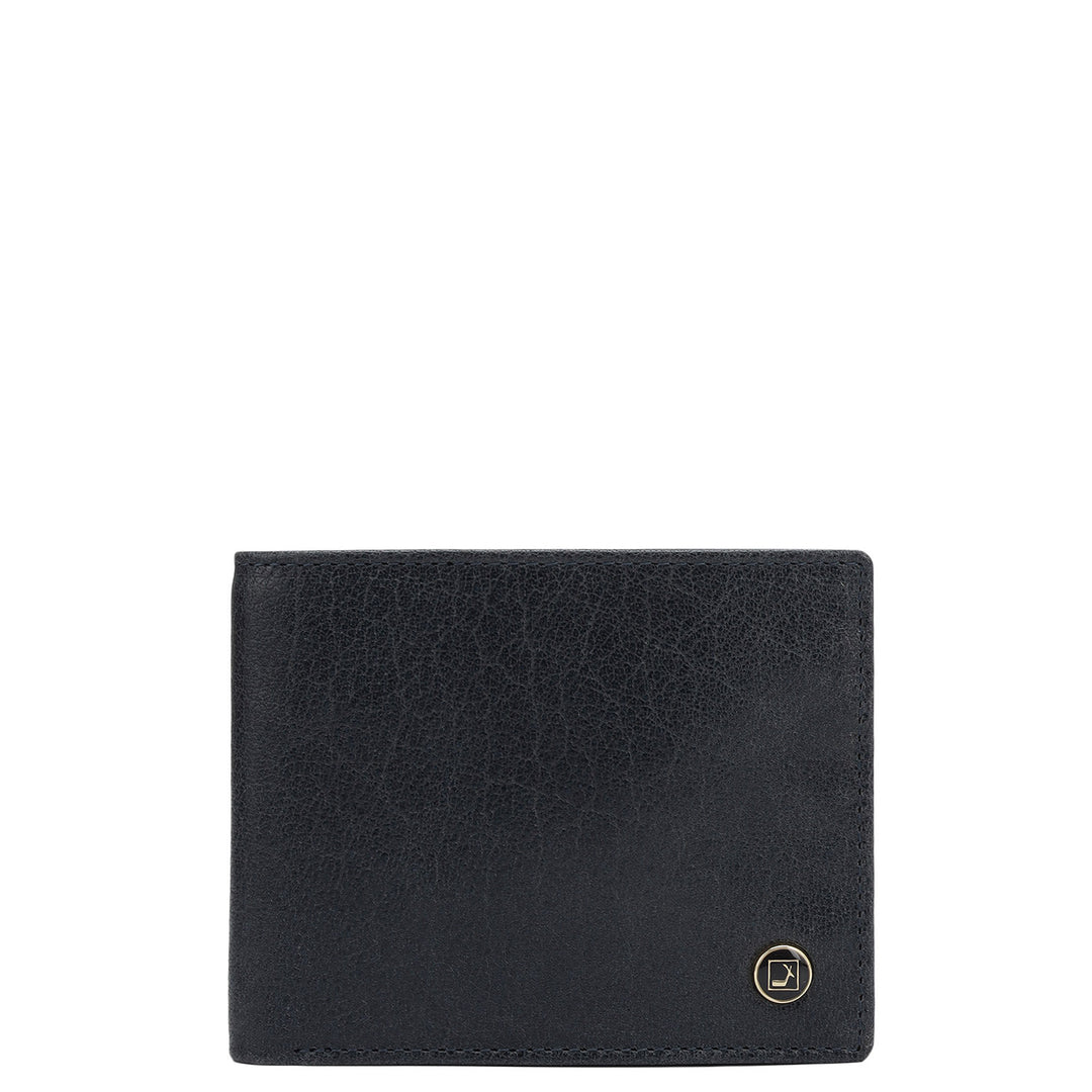 Dark Blue Bifold Leather Mens Wallet