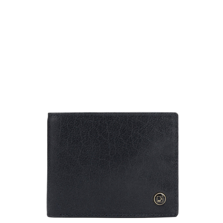 Dark Blue Bifold Leather Mens Wallet