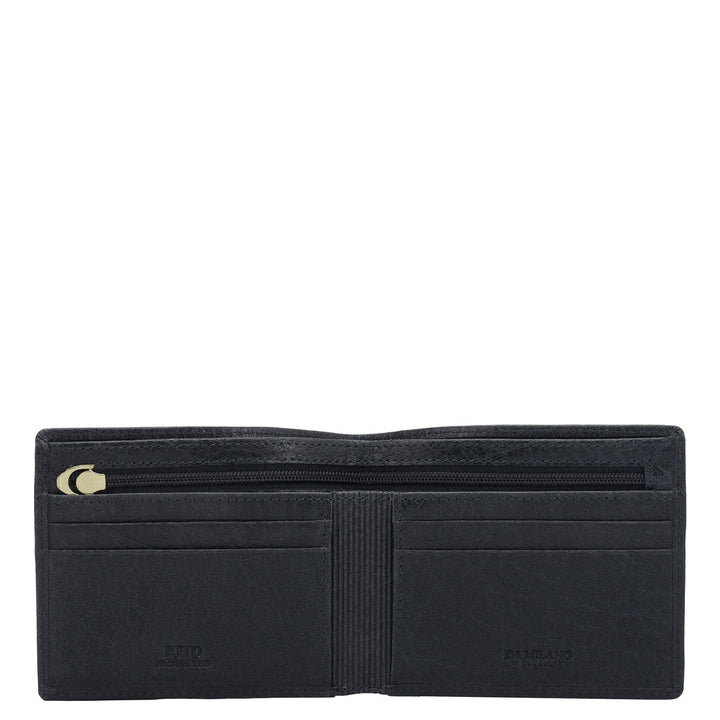 Dark Blue Bifold Leather Mens Wallet