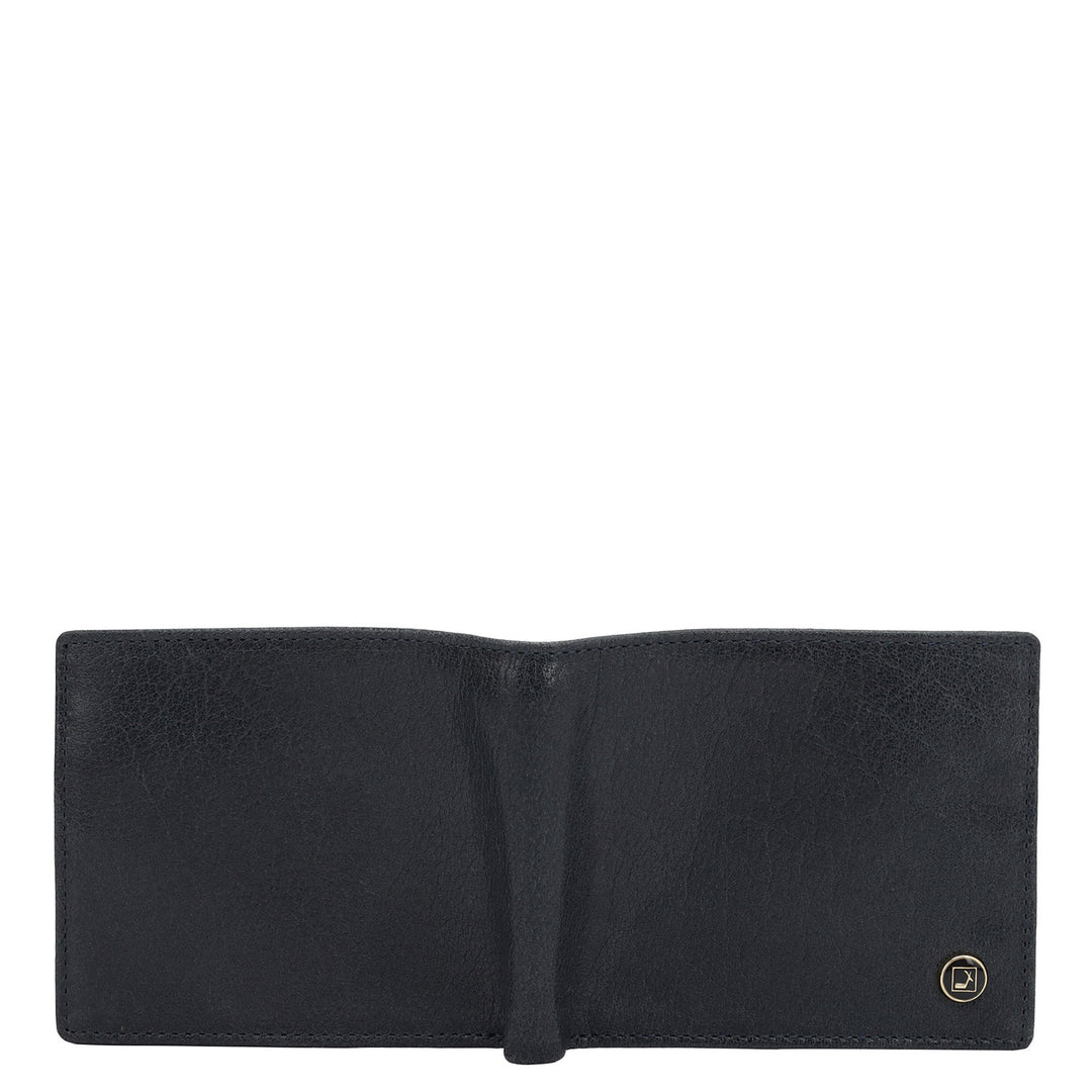 Dark Blue Bifold Leather Mens Wallet