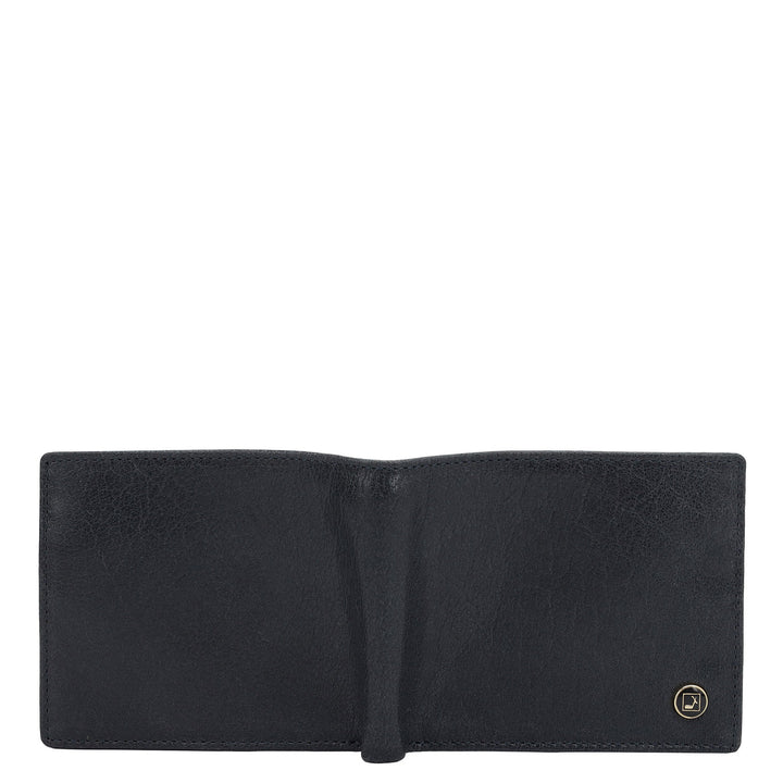 Dark Blue Bifold Leather Mens Wallet