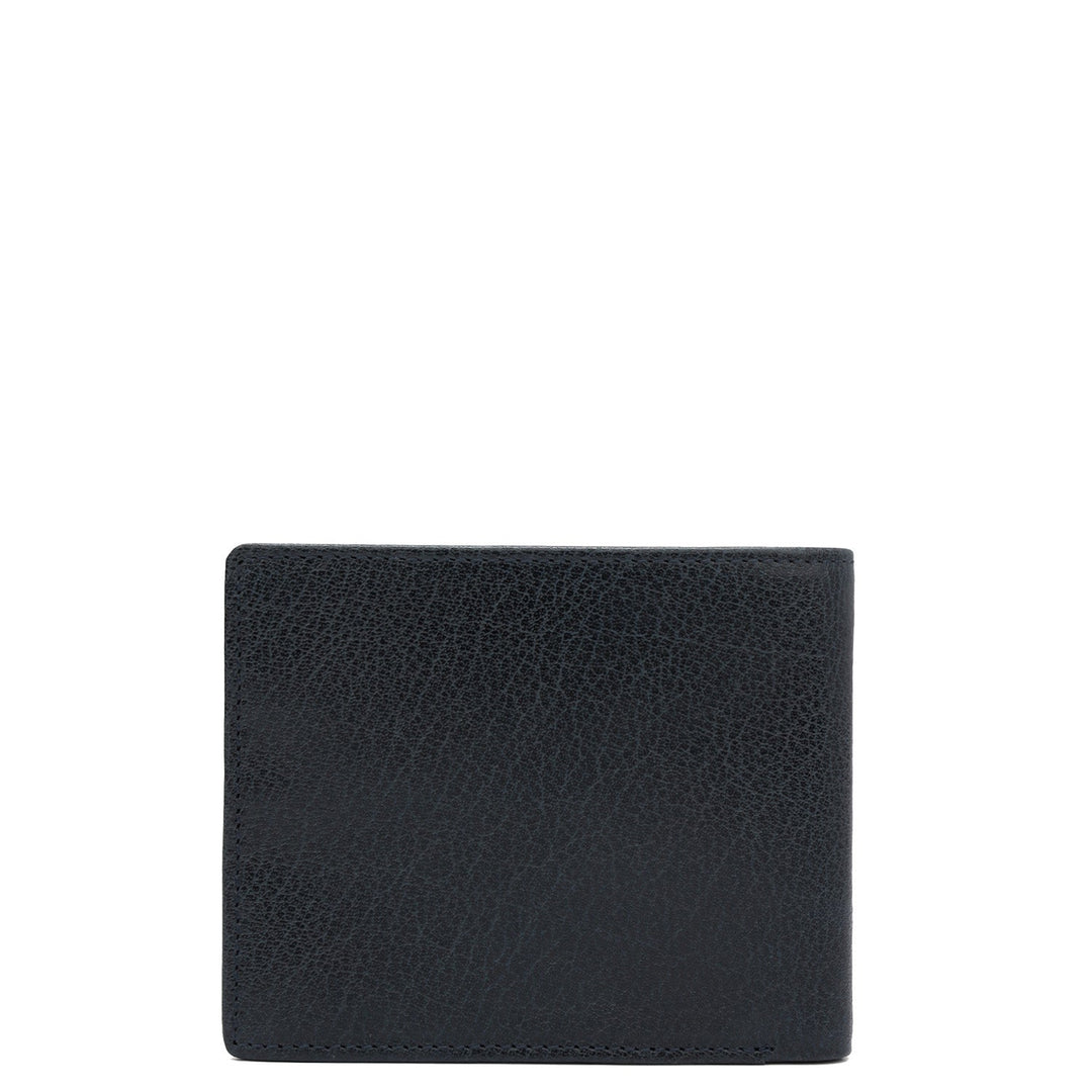 Navy Blue Bifold Leather Mens Wallet