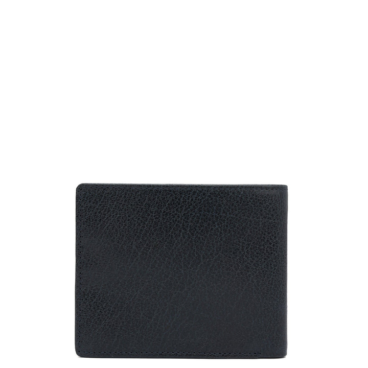 Navy Blue Bifold Leather Mens Wallet