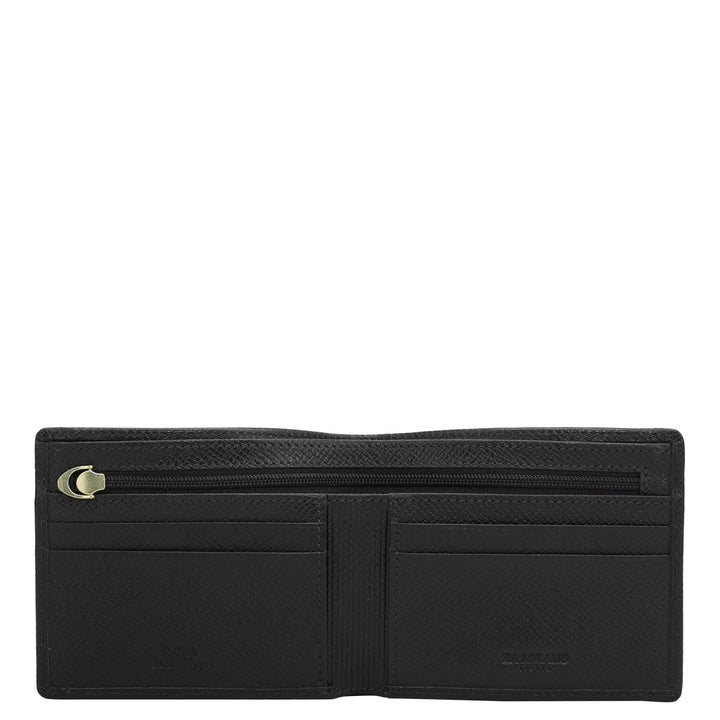 Black Bifold Leather Mens Wallet