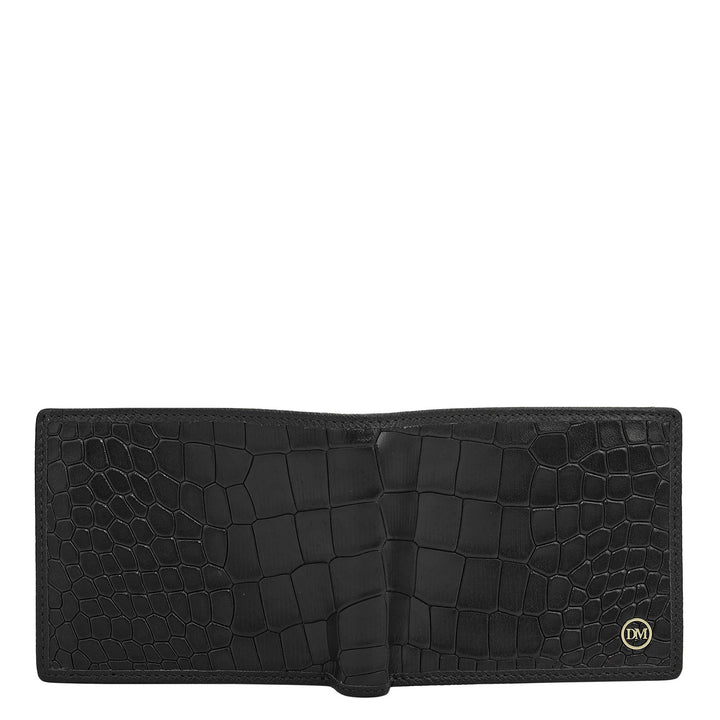 Black Bifold Leather Mens Wallet