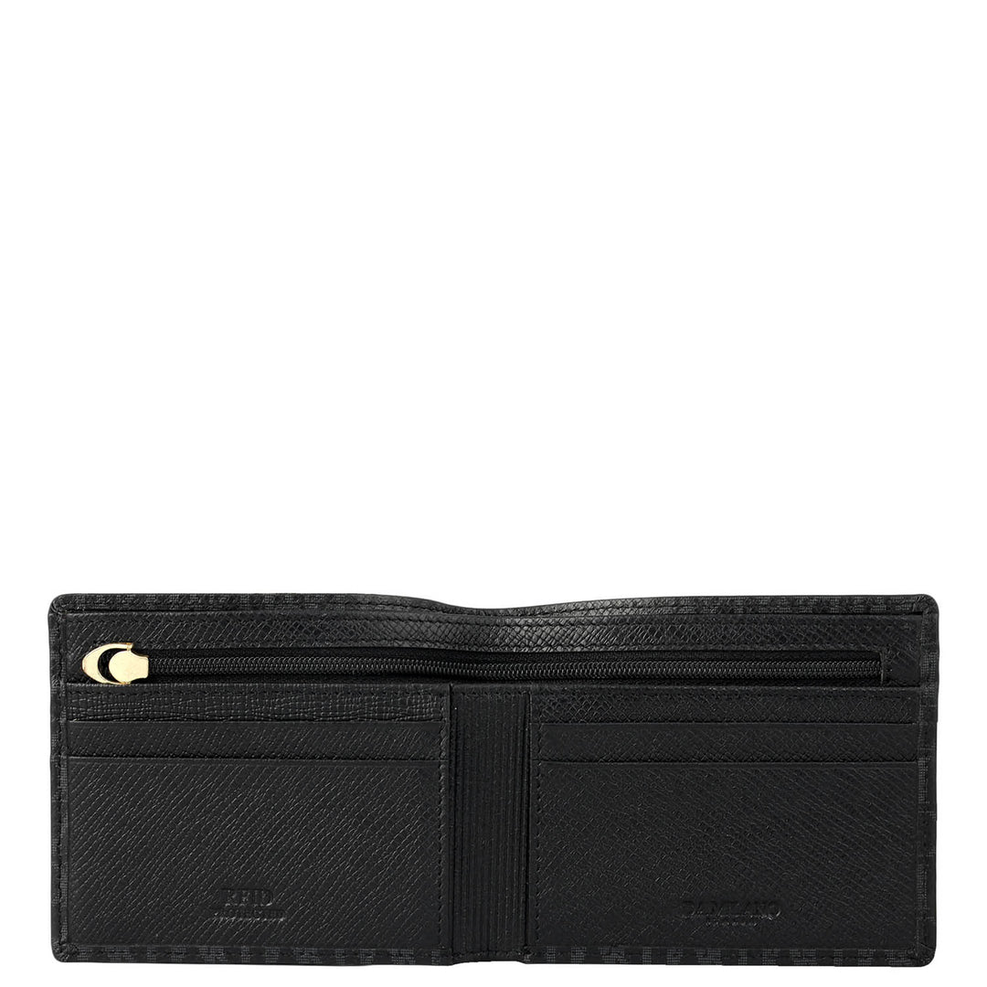Black Bifold Leather Mens Wallet