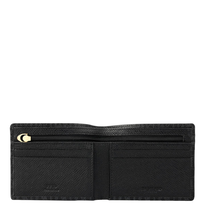 Black Bifold Leather Mens Wallet
