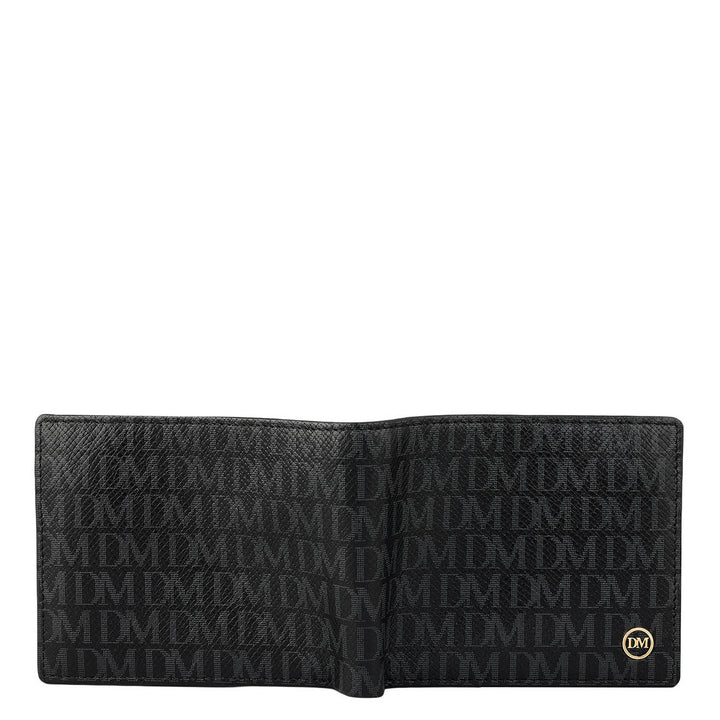 Black Bifold Leather Mens Wallet