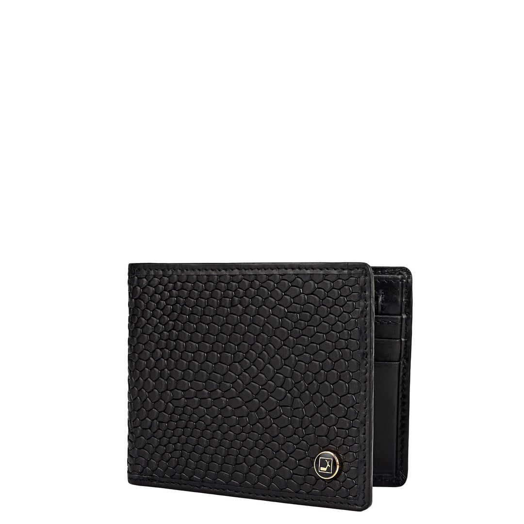 Black Bifold Leather Mens Wallet