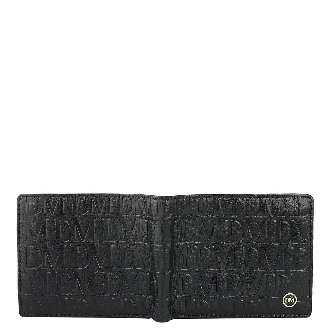 Black Bifold Leather Mens Wallet
