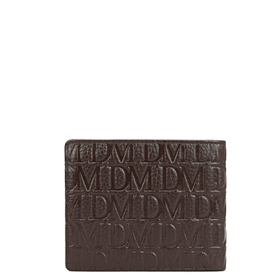 Monogram Leather Mens Wallet - Brown