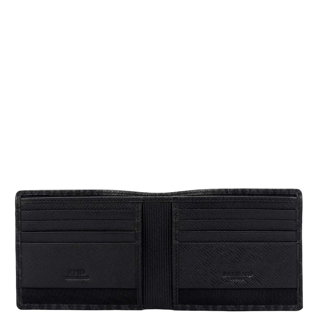 Black Bifold Leather Mens Wallet