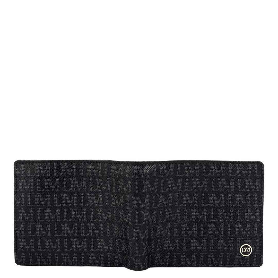 Black Bifold Leather Mens Wallet