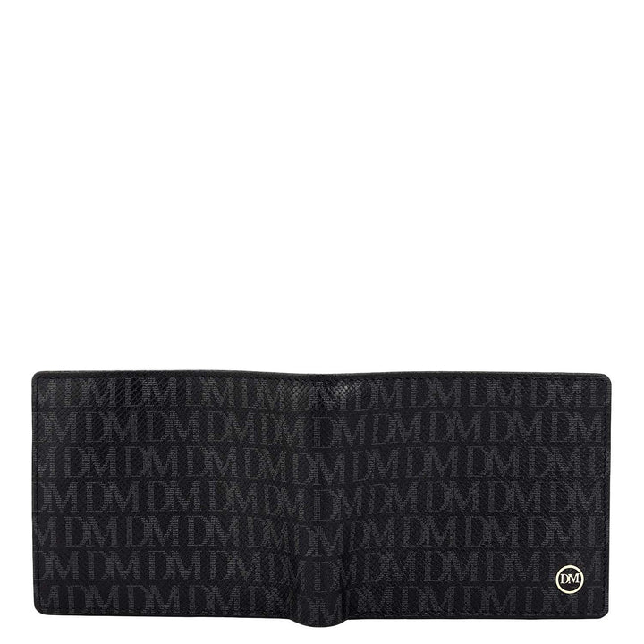 Black Bifold Leather Mens Wallet