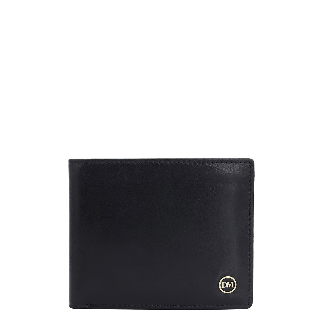 Black Bifold Leather Mens Wallet