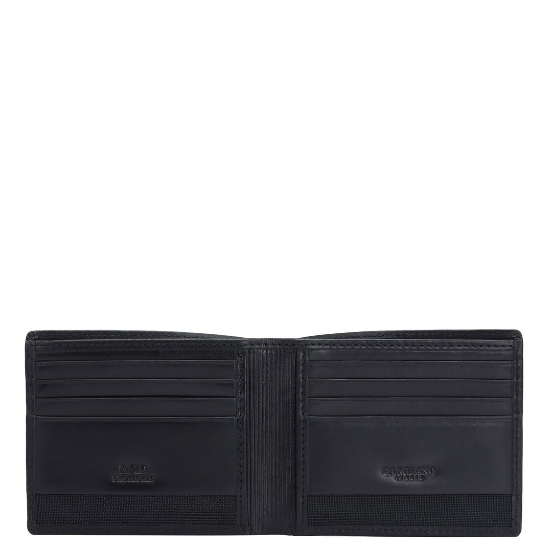 Black Bifold Leather Mens Wallet