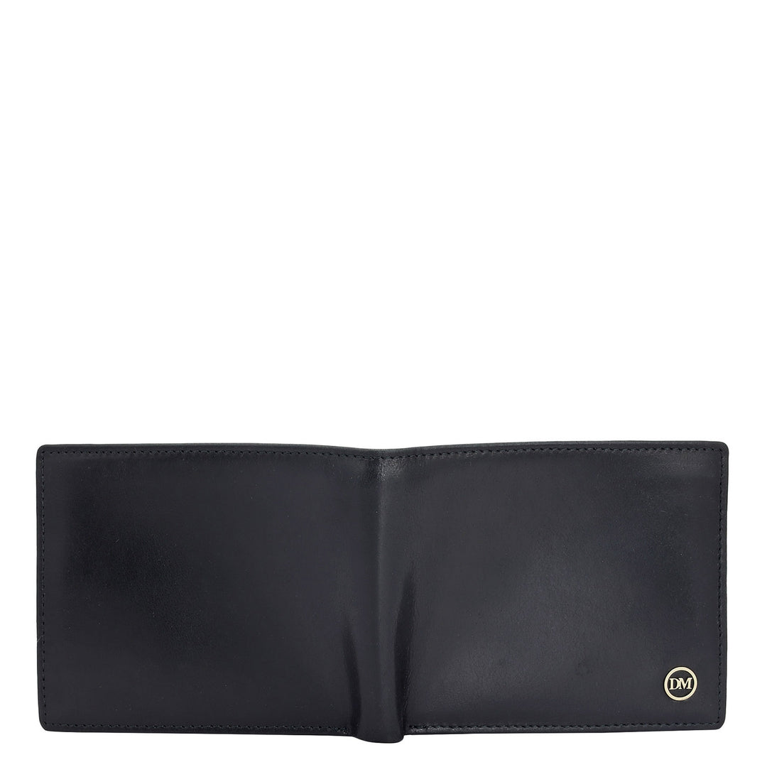 Black Bifold Leather Mens Wallet