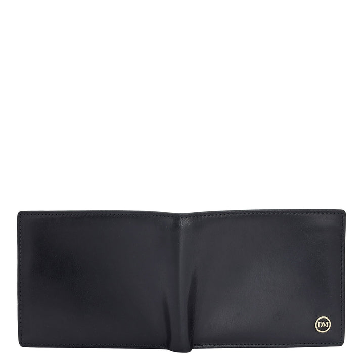 Black Bifold Leather Mens Wallet