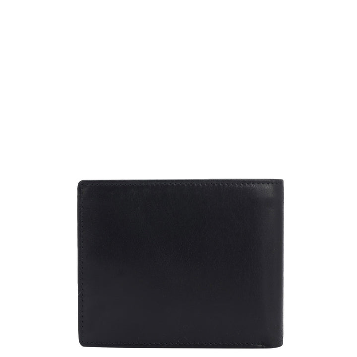 Black Bifold Leather Mens Wallet