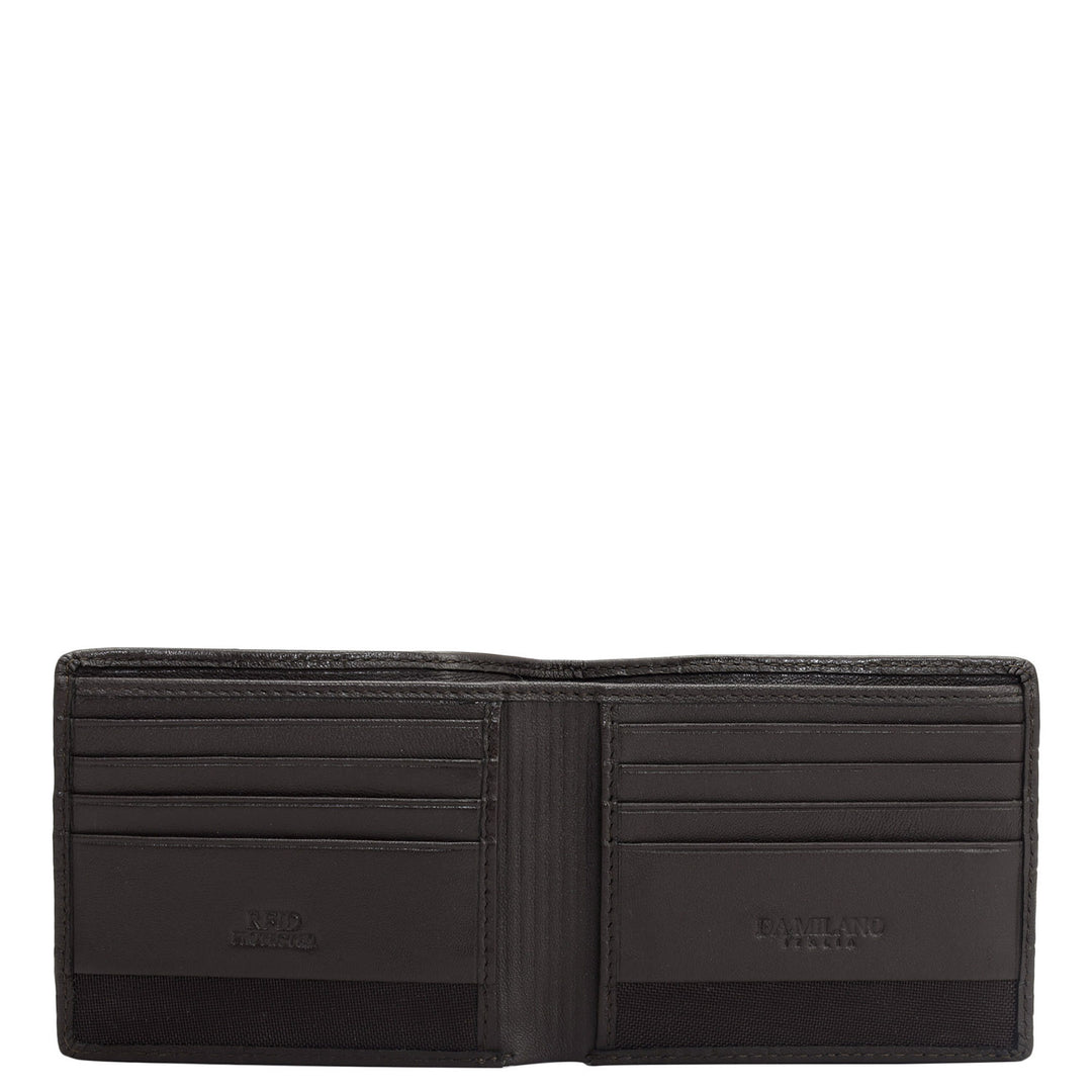 Dark Brown Bifold Leather Mens Wallet