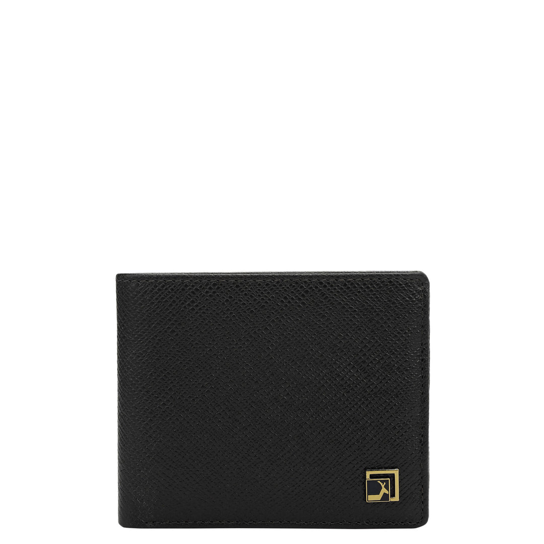 Black Bifold Leather Mens Wallet