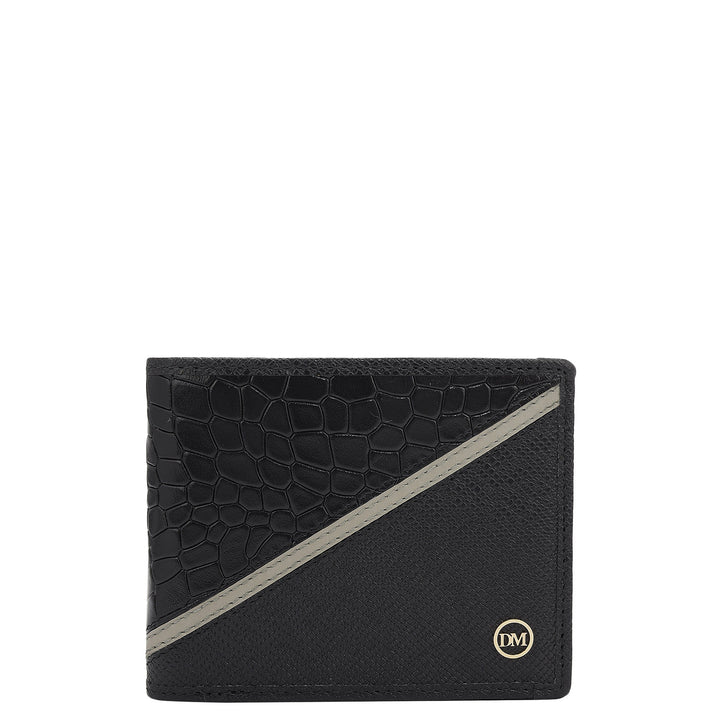 Black Bifold Leather Mens Wallet