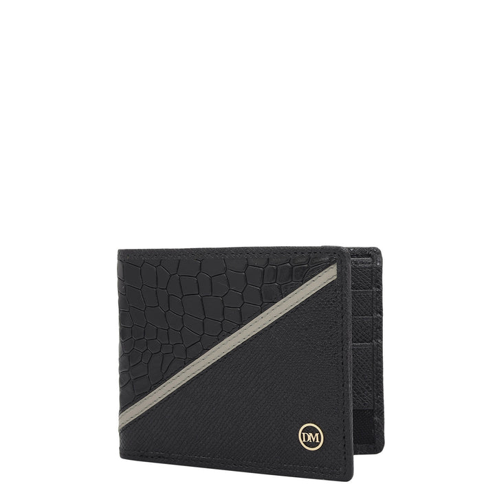 Black Bifold Leather Mens Wallet