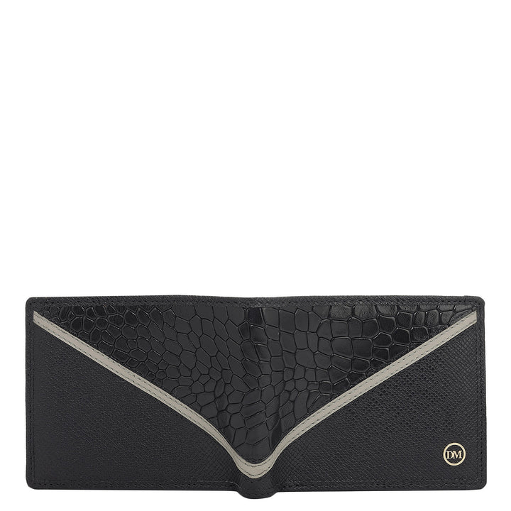 Black Bifold Leather Mens Wallet