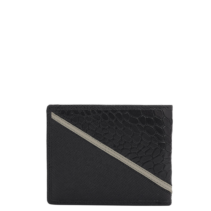 Black Bifold Leather Mens Wallet
