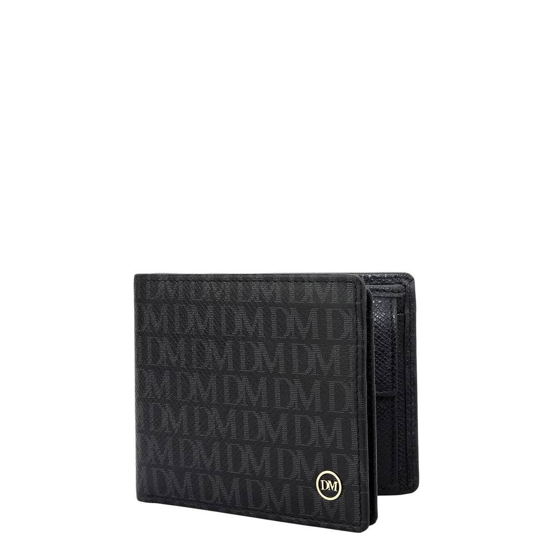 Black Bifold Leather Mens Wallet