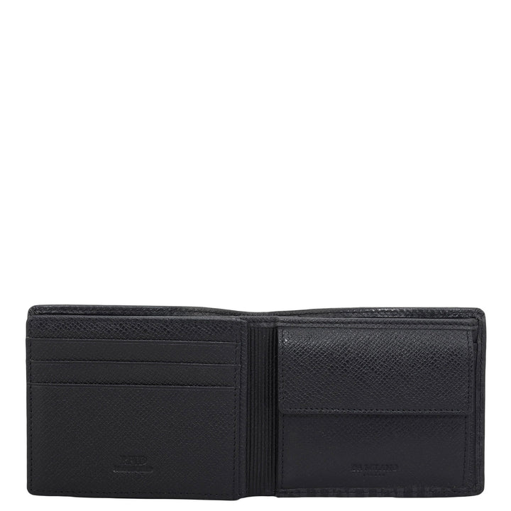 Black Bifold Leather Mens Wallet